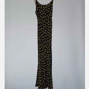 Réalisation Par Iggy Dress Black and Yellow Polka Dot Dress